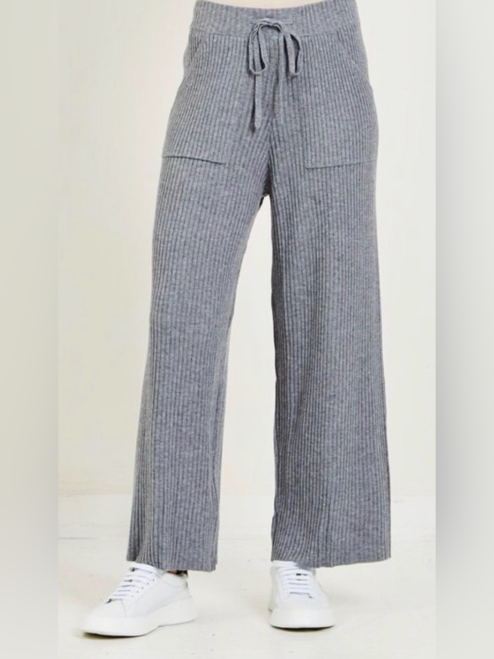 NWT/NIB Paige “Olivine” Rib Knit Flare Sweatpants L